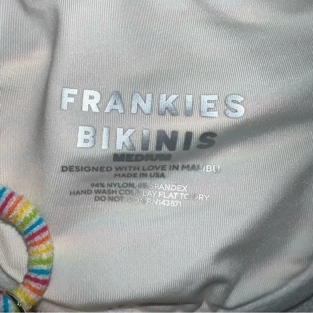 Frankies Bikinis Womens Bikini Top Size M Terry Vacation Beach Resort
